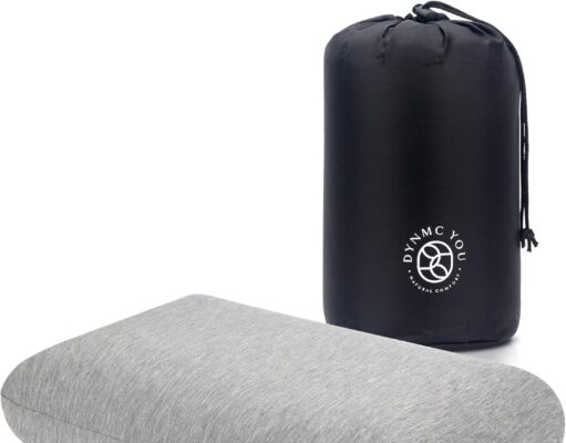 Small Memory Foam Travel Pillow, Camping Pillow with Bag – Modern, Firm Memory Foam Pillow – Perfect Neck Support Pillow, Neck Pillow Travel, Car Pillow, Backpacking Pillow