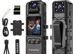 【Upgraded】1.4” Screen Body Camera Pro with Audio and Auto Video Night Vision 1080P FHD Mini Police Wearable Body Worn Cam Portable Small Personal Camcorder Sport Action Outdoor Video Recorder (64GB)