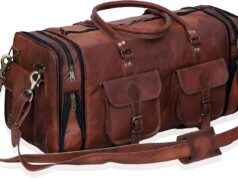 Handmade Vintage Travel Luggage 30 Inch Duffel Gym Sports Bag Weekender Travel Overnight Carry One Duffel Bag For Men (30 inch large)
