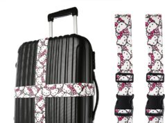 Sanrio Hello Kitty Luggage Strap 2-Piece Set Officially Licensed, Adjustable Luggage Straps from 30” to 72”