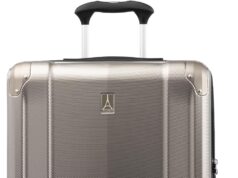 Travelpro Pathways 3 Hardside Expandable Luggage, 8 Spinner Wheels, Lightweight Hard Shell Suitcase, Checked Medium 25 Inch, Champagne