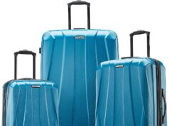 Samsonite Centric 2 Hardside Expandable Luggage with Spinners, Caribbean Blue, 3-Piece Set (20/24/28)