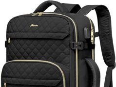 Carry On Women Travel Backpack: TSA Flight Approved Personal Item Backpacks Large 40L Waterproof Luggage Suitcase Backpack Fit 17 Inch Laptop Weekender Overnight Traveling Bag with USB Charge Black