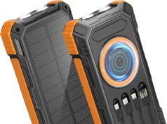 Power Bank Solar Charger,49800mAh Wireless Portable Charger with 4 Built-in Cables,22.5W Fast Charging Battery Pack USB-C in/Output PD+QC3.0 Portable Power Bank for All Cell Phones