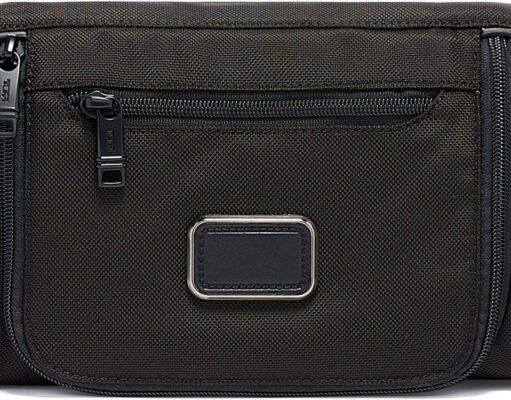 TUMI – Alpha Travel Kit – Travel Toiletry Bag – Compact Travel Organizer for Cosmetics & Essentials – TUMI Tracer – Black