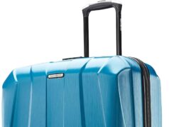 Samsonite Centric 2 Hardside Expandable Luggage with Spinners, Caribbean Blue, Checked-Large 28-Inch