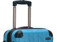 Rockland London Hardside Spinner Wheel Luggage, Turquoise, Carry-On 20-Inch