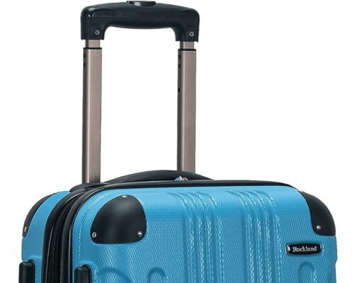 Rockland London Hardside Spinner Wheel Luggage, Turquoise, Carry-On 20-Inch