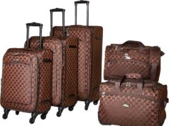 American Flyer Luggage Madrid 5 Piece Spinner Set, Brown, One Size